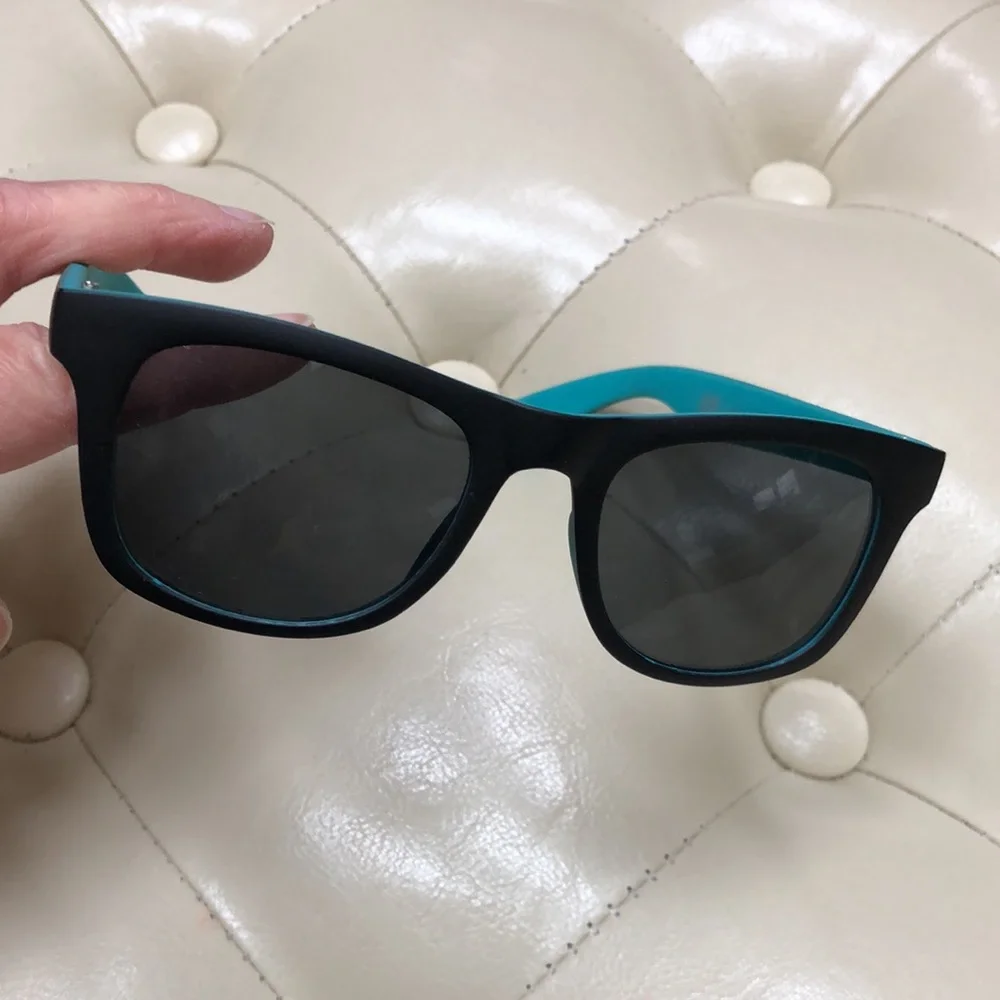 H&M sunglasses, black with turquoise edges